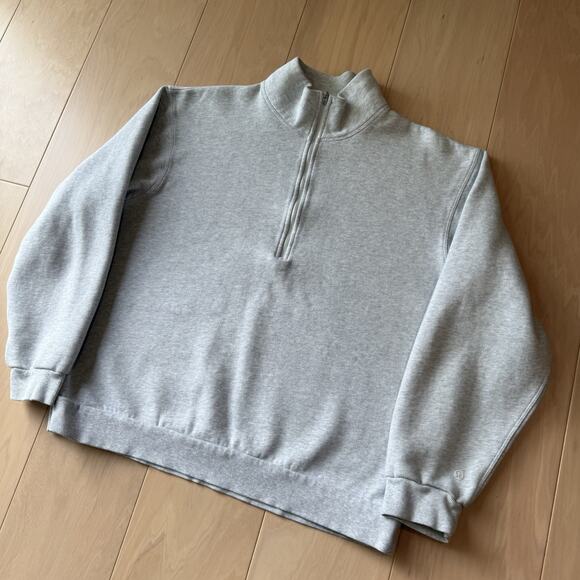 Lululemon 1/4 Zip Fleece Pullover Women's Large Gray Athleisure Sportswear - Picture 9 of 9